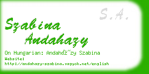 szabina andahazy business card